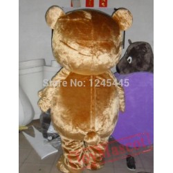 Big Head Fat Teddy Bear Mascot Costume For Adult