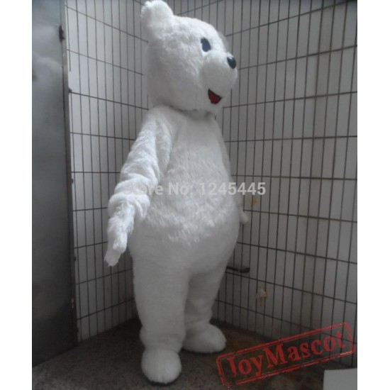 White Polar Bear Mascot Costume Adult Bear Costume