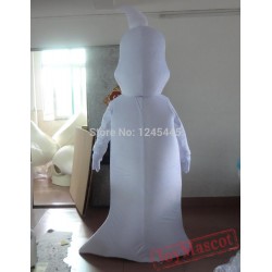 Adult Ghost Costume Good Ghost Mascot Ghost Mascot Costume