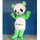 Green Panda Mascot Costume Adult Panda Mascot