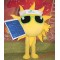 Sun Mascot Costume Adult Sun Mascot With Solar Battle
