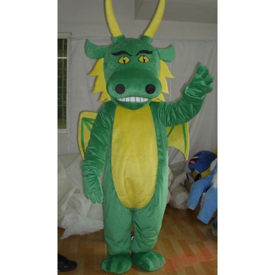 Adult Dragon Mascot Costume Made With Eva Foam With Little Fan Inside Head