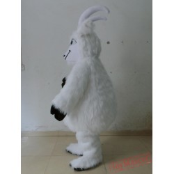 Adult Furry White Sheep Goat Mascot Costume