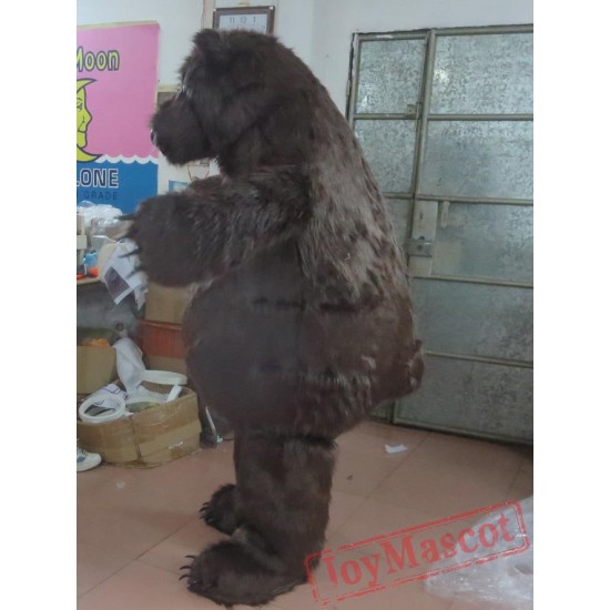 Furry Brown Polar Bear Mascot Costume For Adults Big Fat Polar Bear Mascot