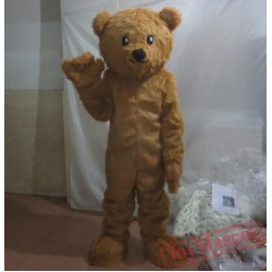 Furry Little Brown Bear Mascot Costume For Adult