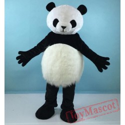 Furry Big Belly Adult Panda Mascot Costume