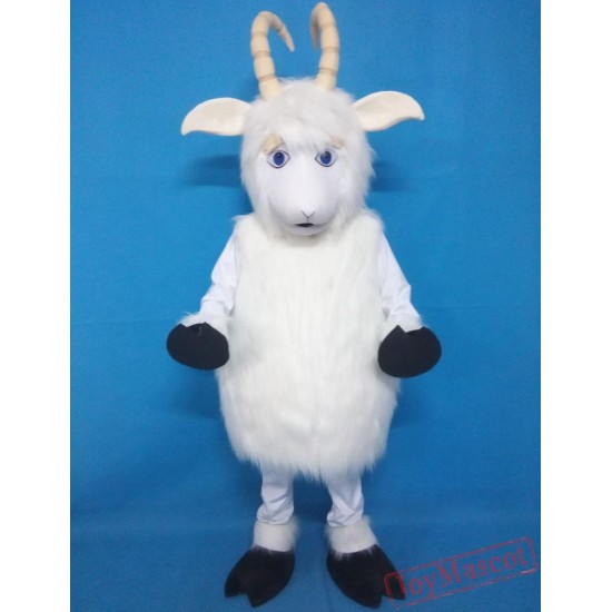 Furry White Goat Mascot Costume Adult Goat Costume