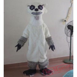 Furry White Badger Mascot Costume For Adult