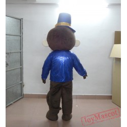Adult Animal Mascot Costume Monkey In The Blue