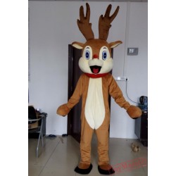 Red Nose Reindeer Mascot Costume For Adult