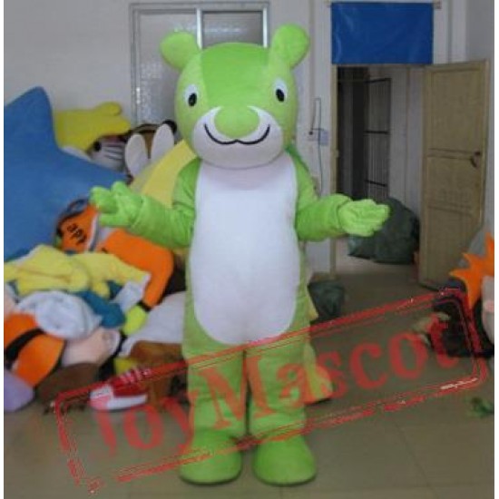 Green Squirrel Mascot Costume With Big Tail For Adult
