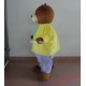 Teddy Bear Wearing A Yellow Jacket Mascot Costume Teddy Bear Mascot