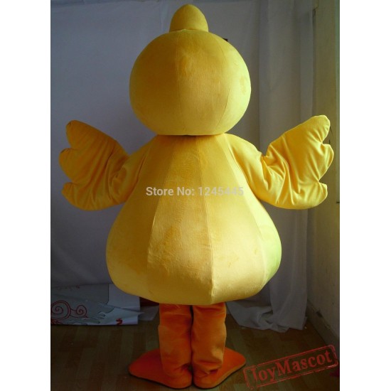 Adult Yellow Duck Mascot Costume With Diving Glasses