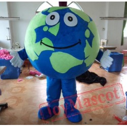 Blue & Green Earth World Global Mascot Costume For Adult