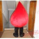 Red Blood Drop Mascot Costume For Adult