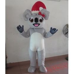 Adult Happy Koala Mascot Costume With A Red Hat