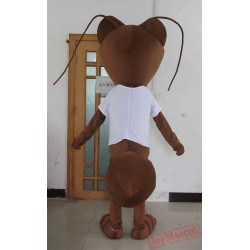 Brown Colour Slim Ant Mascot Costume For Adults
