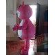 Pink Paunchy Bear Mascot Costume Adult Bear Costume