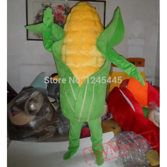 Costume With Green Corn Mascot Costume For Adult