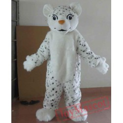 White Leopard Mascot Costume Adult Leopard Mascot