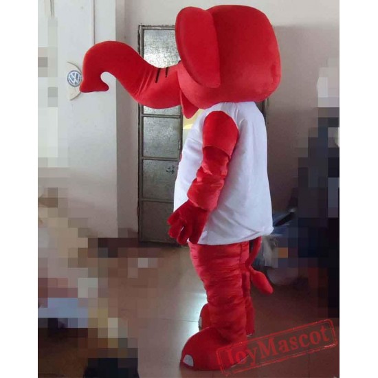 Red Elephant Mascot Costume Adult Elephant Mascot