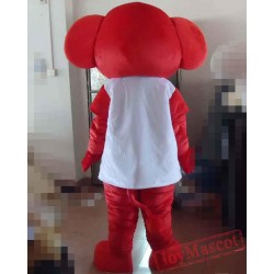 Red Elephant Mascot Costume Adult Elephant Mascot