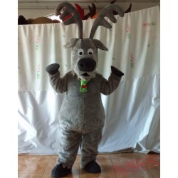 Grey Reindeer Mascot Costume For Adults Reindeer Mascot Christmas Reindeer Costume