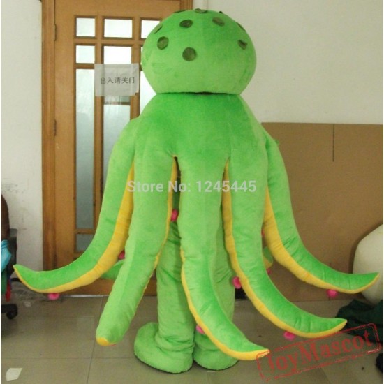 Octopus Costumes Green Blue Purple Yellow Octopus Mascot Costume For Adult