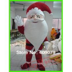 Red Father Christmas Mascot Costume Santa Claus Costume For Adult