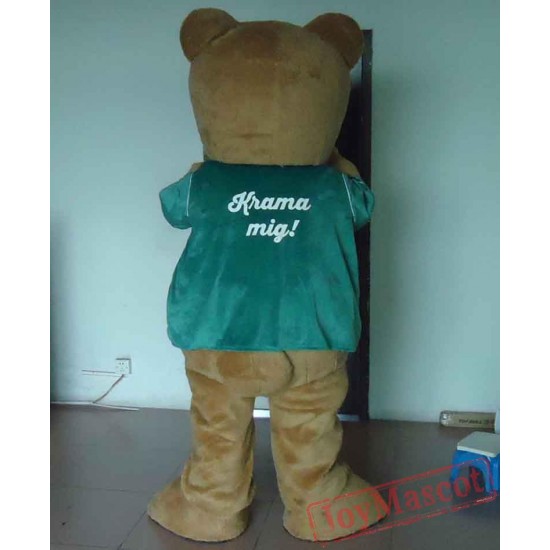 Small Eyes Teddy Bear Mascot Costume Adult Teddy Bear Costume