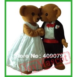 Adult Teddy Bear Mascot Costume For Wedding