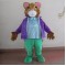 Hamster Wearing A Purple Coat And Green Pants Mascot Costume Adult Hamster Mascot