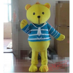 Yellow Beared In Navy Mascot Costume Adult Bear Costume