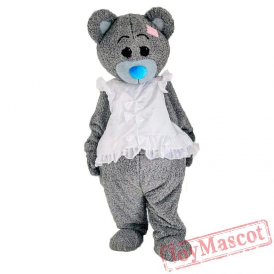 Gray Bear Mascot Costume Halloween Cosplay Funny Bear Costume