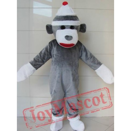 Gray Big Mouth Monkey Cartoon Mascot Costumes Halloween