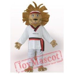 Taekwondo Lion Cartoon Mascot Costumes Halloween