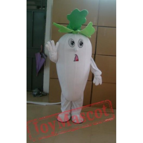 Vegetables White Turnip Mascot Costumes Halloween Easter