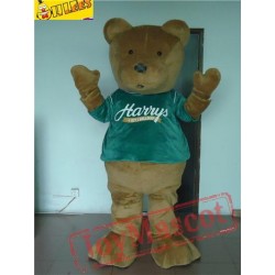 Bown Bear Cartton Mascot Costume