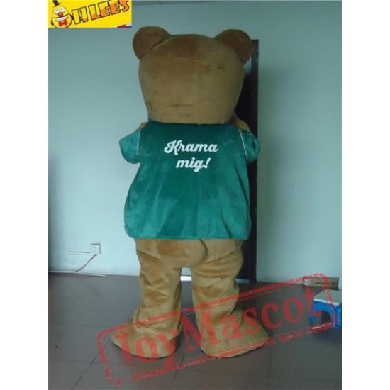 Bown Bear Cartton Mascot Costume