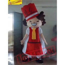 Women Girl Cook Cartton Mascot Costume
