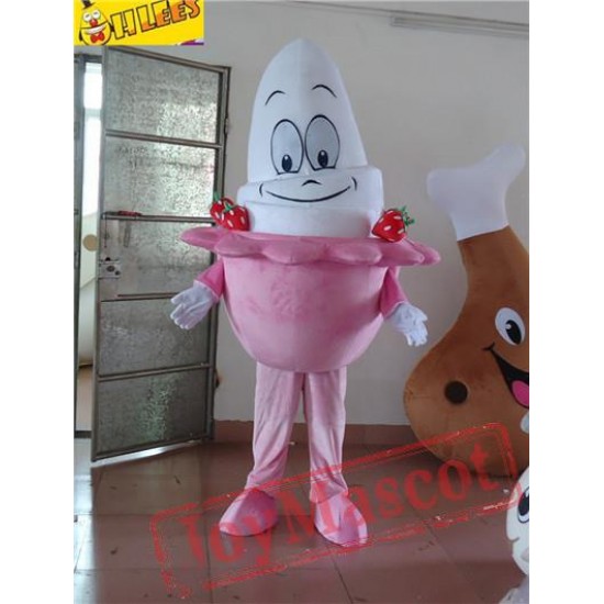 Strawberry Ice Cream Cartton Mascot Costume