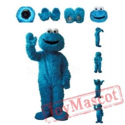 Red Elmo Blue Cookie Monster Mascot Costume Sesame Street Cartoon