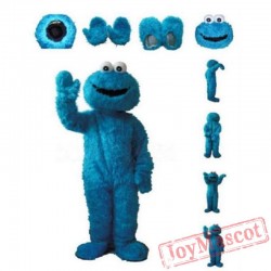 Blue Cookie Monster Sesame Street Cartoon Mascot Costume