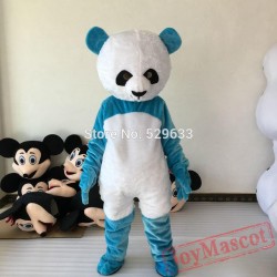 Blue Panda Mascot Costume Animal Funny Bear Mascot Cosplay Costume