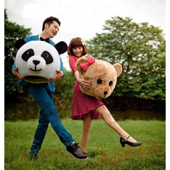 Panda & Teddy Bear Mascot Head