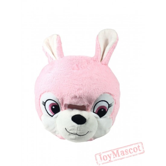 Bunny Plush Helmet Mascot Head