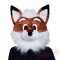 Adult Fox Head Mask Plush Mascot Head