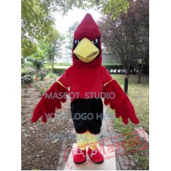 Red Jay Mascot Costume Red Eagle Plush Mascot