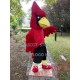 Red Jay Mascot Costume Red Eagle Plush Mascot