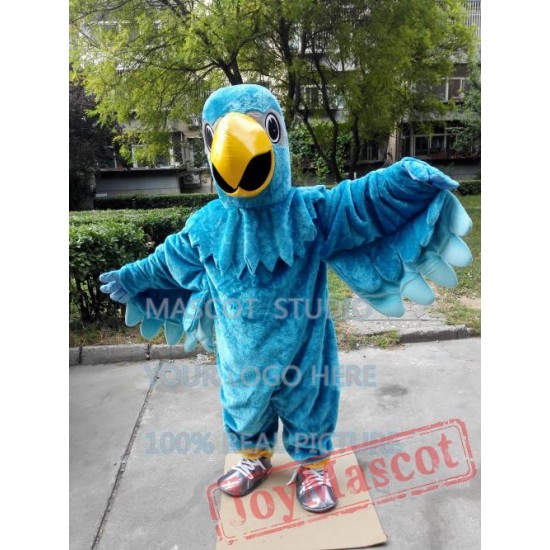 Blue Falcon Mascot Costume Eagle Hawk Cartoon